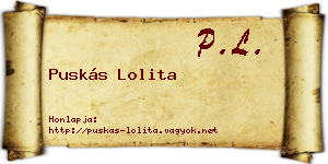 Puskás Lolita névjegykártya
